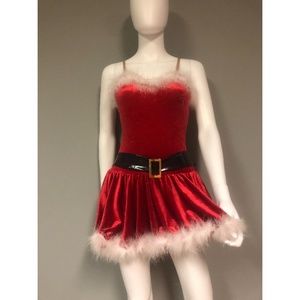 Sexy Santa Mrs. Claus mini dress w attached shorts underneath
